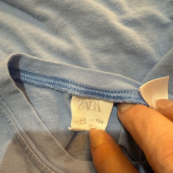 Zara Toddler Blue Tee Size 3T Short Sleeve - Picture 3 of 3